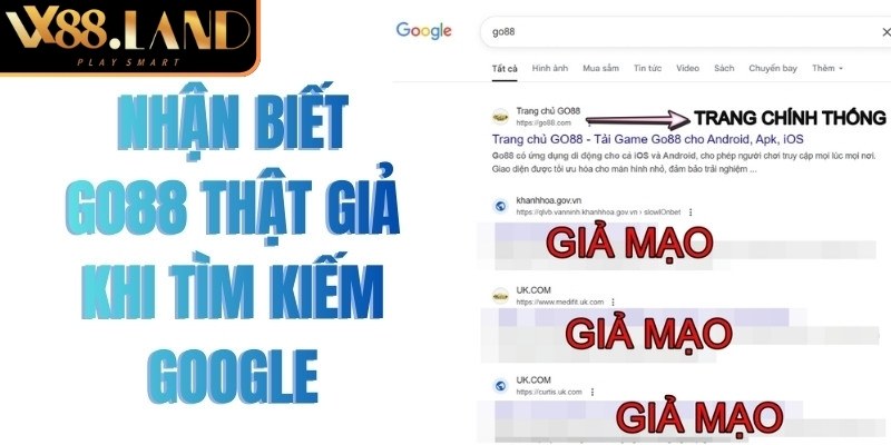 Tình trạng Go88 bị giả mạo hiện nay vô cùng đáng lo ngại