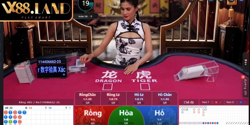Các cửa cược chính trong Rồng hổ VX88